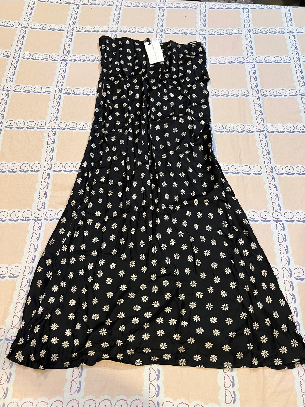 Black Floral Maxi Skirt, US 10/AU 14/XL NWT